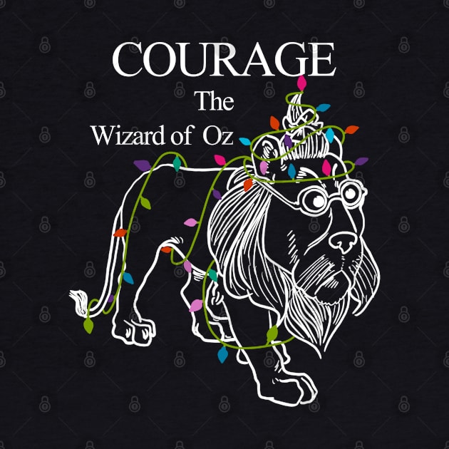 The Wizard of Oz Cowardly King Lion Courage Merry Christmas by Johner_Clerk_Design